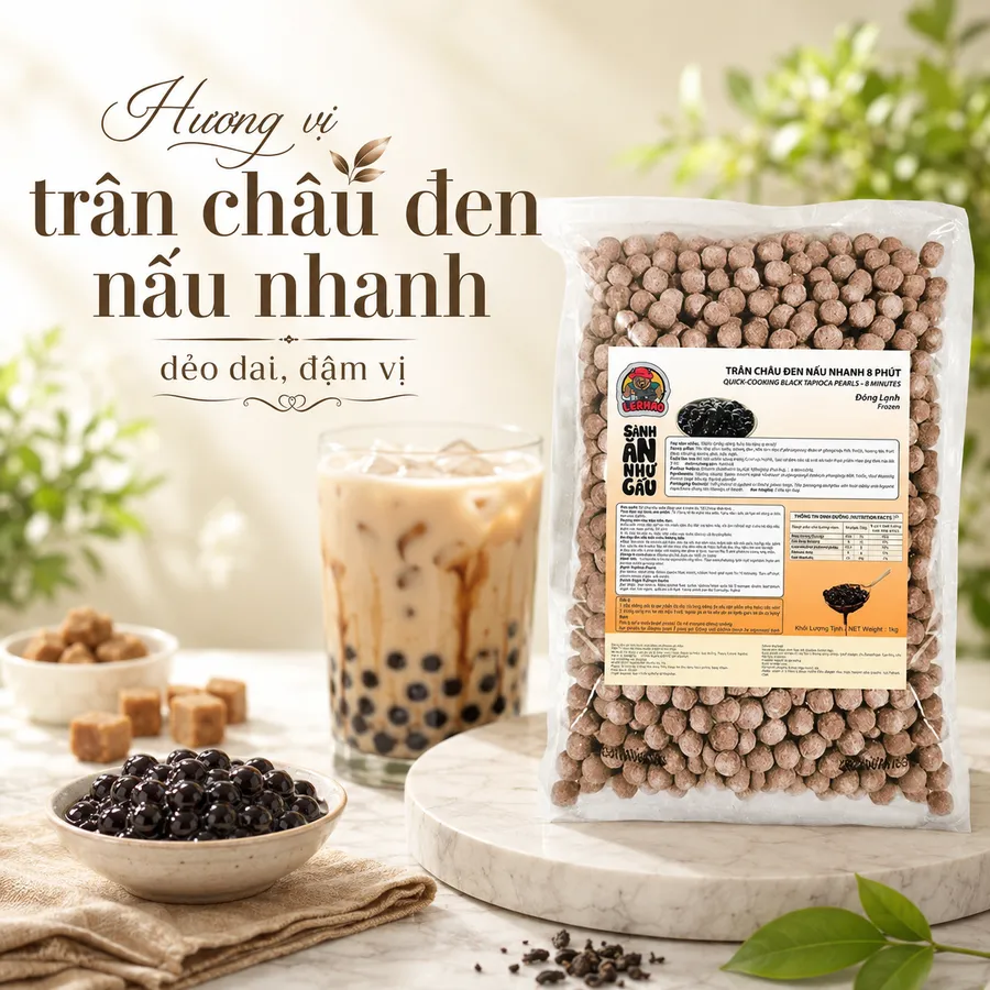 Trân châu đen nấu nhanh